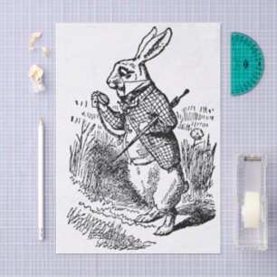 Vintage Alice in Wonderland the White Rabbit Watch Tissue Paper