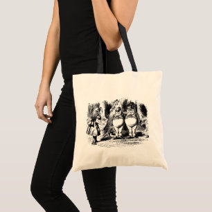 Vintage Alice in Wonderland, Tweedledum Tweedledee Tote Bag