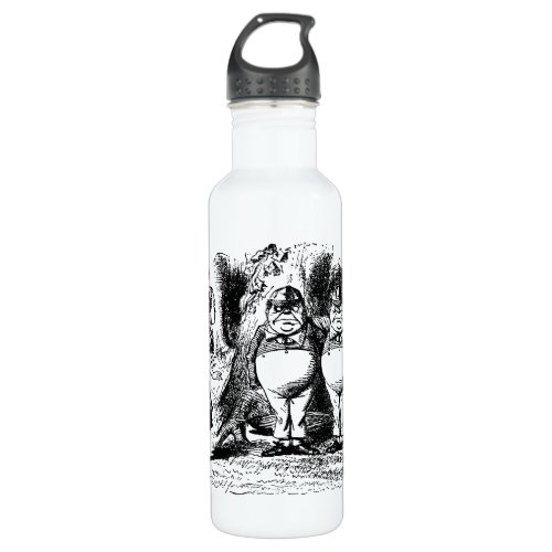 Vintage Alice in Wonderland Tweedledum Tweedledee Water Bottle
