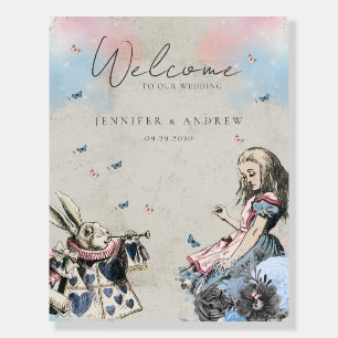 Vintage Alice In Wonderland Wedding Foam Board