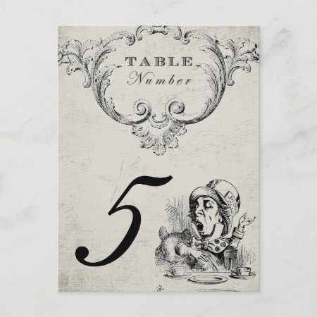 Vintage Alice In Wonderland Wedding Table Numbers