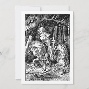 Vintage Alice in Wonderland White Knight on Horse