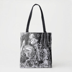 Vintage Alice in Wonderland White Knight on Horse Tote Bag