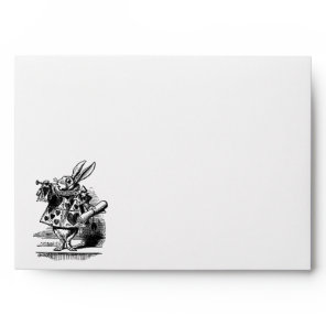 Vintage Alice in Wonderland White Rabbit as Herald Envelope