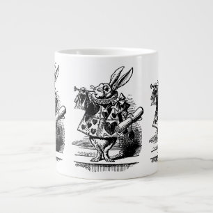 Vintage Alice in Wonderland White Rabbit as Herald Giant Coffee Mug