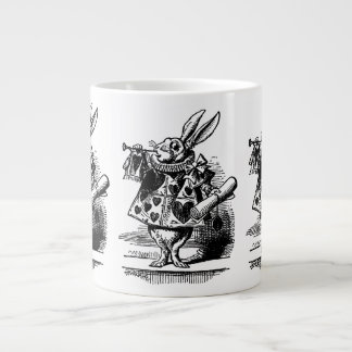 Vintage Alice in Wonderland White Rabbit as Herald Giant Coffee Mug