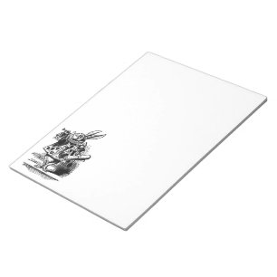 Vintage Alice in Wonderland White Rabbit as Herald Notepad