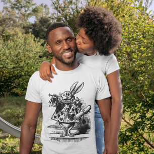 Vintage Alice in Wonderland White Rabbit as Herald T-Shirt