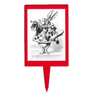 Vintage Alice in Wonderland White Rabbit  Cake Topper