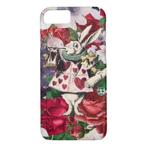 Vintage Alice in Wonderland White Rabbit iPhone 87 Case