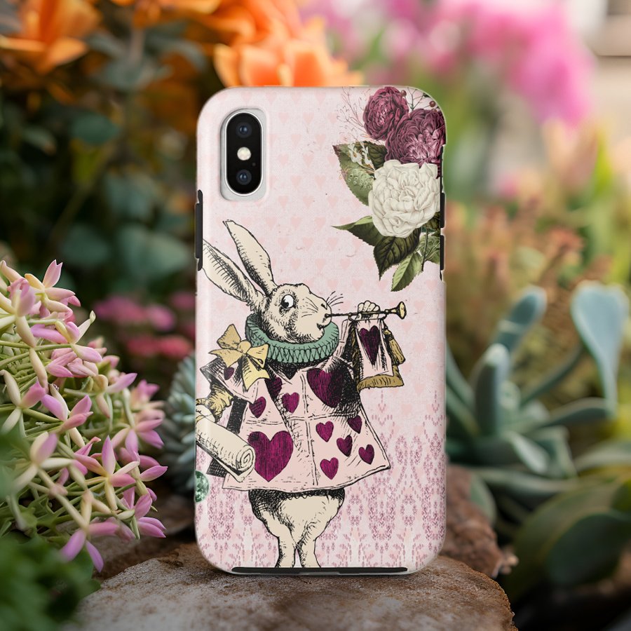 Vintage Alice in Wonderland White Rabbit Case-Mate iPhone Case