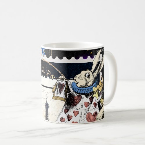 Vintage Alice in Wonderland White Rabbit Coffee Mug