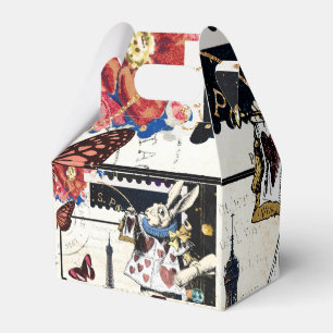 Vintage Alice in Wonderland White Rabbit  Favor Boxes