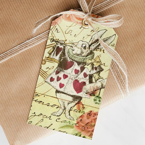 Vintage Alice in Wonderland White Rabbit  Gift Tags