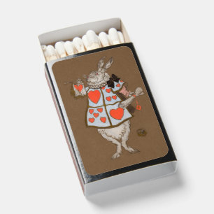 Vintage Alice in Wonderland White Rabbit Herald Matchboxes
