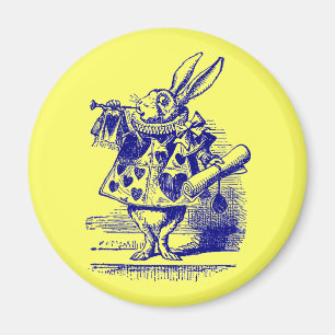 Vintage Alice in Wonderland White Rabbit Magnet