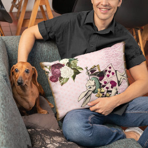 Vintage Alice in Wonderland White Rabbit Pet Bed