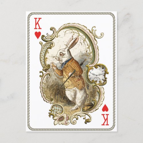 Vintage Alice in Wonderland White Rabbit Postcard