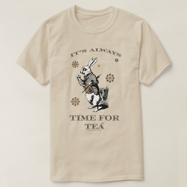 Vintage Alice in Wonderland White Rabbit T-Shirt (Design Front)