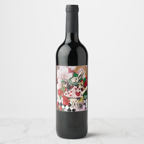 Vintage Alice in Wonderland Wine Label