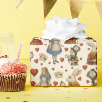 Vintage Alice in Wonderland Wrapping Paper