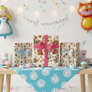 Vintage Alice in Wonderland Wrapping Paper