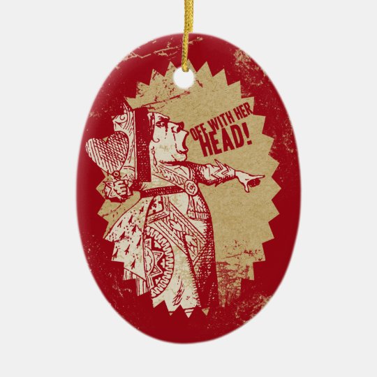 Vintage Alice Off With Her Head Ceramic Ornament