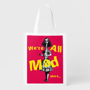 Vintage Alice Stretched in Wonderland Reusable Grocery Bag