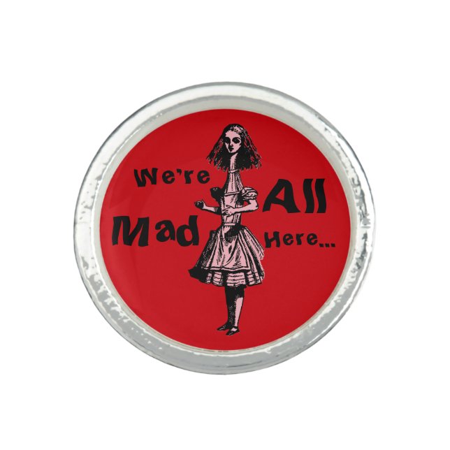 Vintage Alice Stretched in Wonderland Ring (Front)