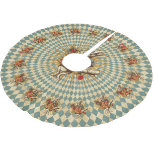 Vintage Alice White Rabbit Brushed Polyester Tree Skirt