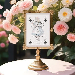 Vintage Alice Wonderland Alice Drink Me Character Table Number