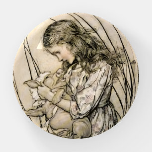 Vintage Alice Wonderland Arthur Rackham Art Paperweight