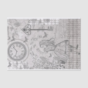 Vintage Alice Wonderland Playing Cards Decoupage Tissue Paper