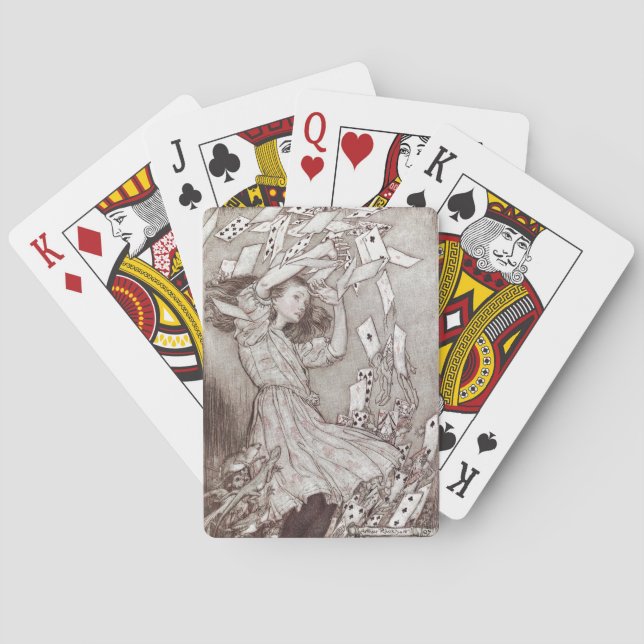 Vintage Alice's adventures in Wonderland (1907) Poker Cards (Back)