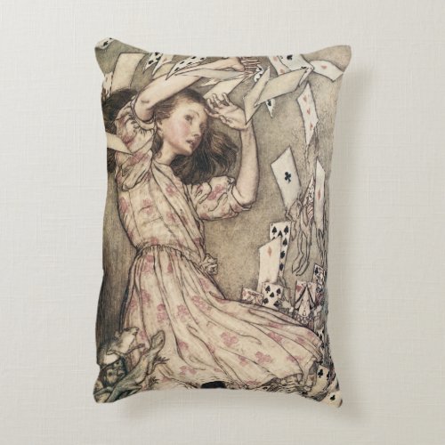 Vintage Alices Adventures in Wonderland by Rackham Accent Pillow