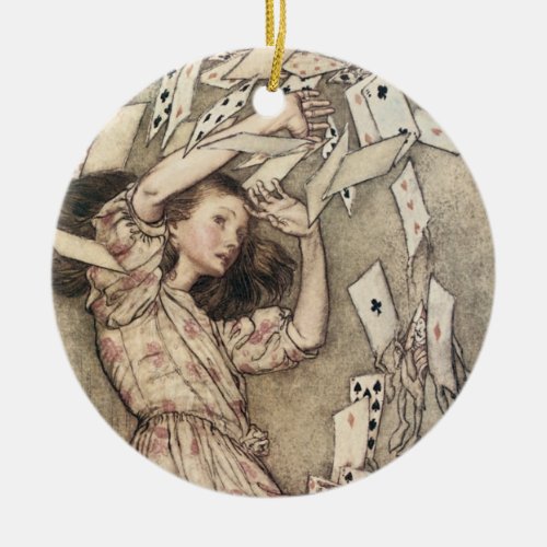 Vintage Alices Adventures in Wonderland by Rackham Ceramic Ornament
