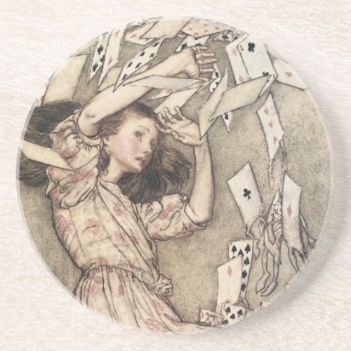 Vintage Alices Adventures in Wonderland by Rackham Drink Coaster