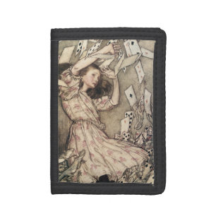 Vintage Alices Adventures in Wonderland by Rackham Tri-fold Wallet