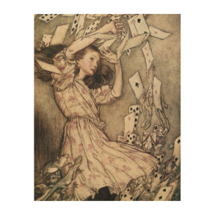 Vintage Alices Adventures in Wonderland by Rackham Wood Wall Decor