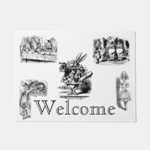 Vintage Alice's Adventures in Wonderland Doormat