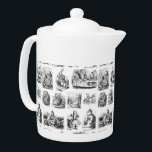 Vintage Alice's Adventures in Wonderland Pattern Teapot<br><div class="desc">A Lovely Alice's Adventures in Wonderland Pattern with original illustrations by John Tenniel. This creation is not produced or sponsored by D-company.</div>