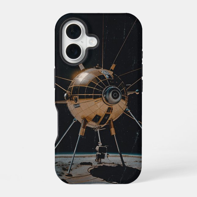 Vintage alien craft iphone case (Back)