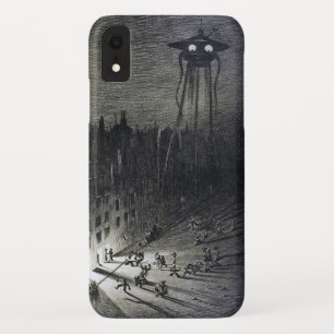 Vintage alien invasion world war ufo movie black iPhone XR case