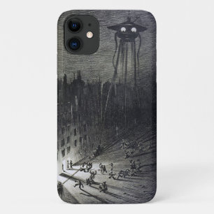 Vintage alien invasion world war ufo movie iPhone 11 case