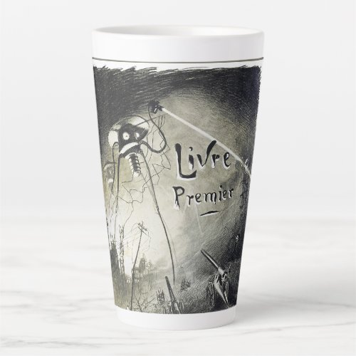 Vintage alien invasion world war ufo movie latte mug