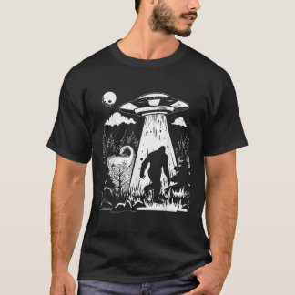 Vintage Alien with Bigfoot Loch Ness Monster Crypt T-Shirt