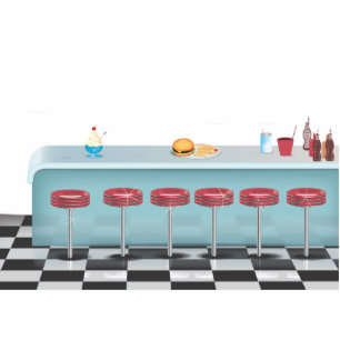 Vintage All American Diner Cutout