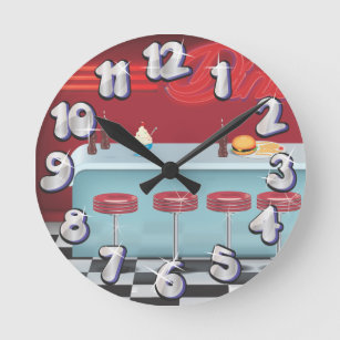 American shop diner clock
