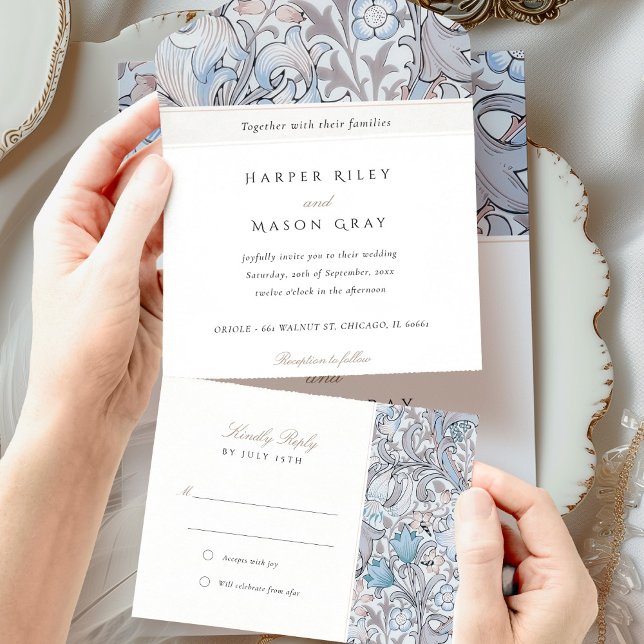 Vintage All-in-One Tear-Away RSVP Invitation (Creator Uploaded)