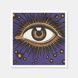 Vintage All Seeing Eye Mystic Celestial Art Napkins